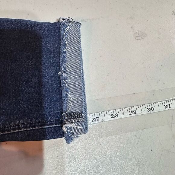 Pistola Women's Raw Hem Cuffed Skinny Ankle Jeans Blue Denim Medium Wash Size 31 - Picture 10 of 10